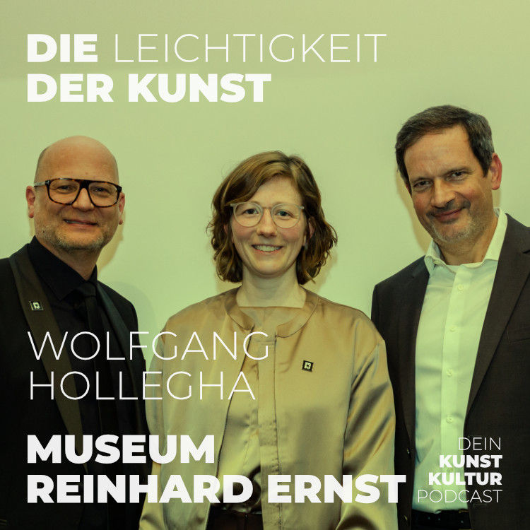 Wolfgang Hollegha im Museum Reinhard Ernst | Daniel Hollegha, Dr. Oliver Kornhoff und Lea Schäfer