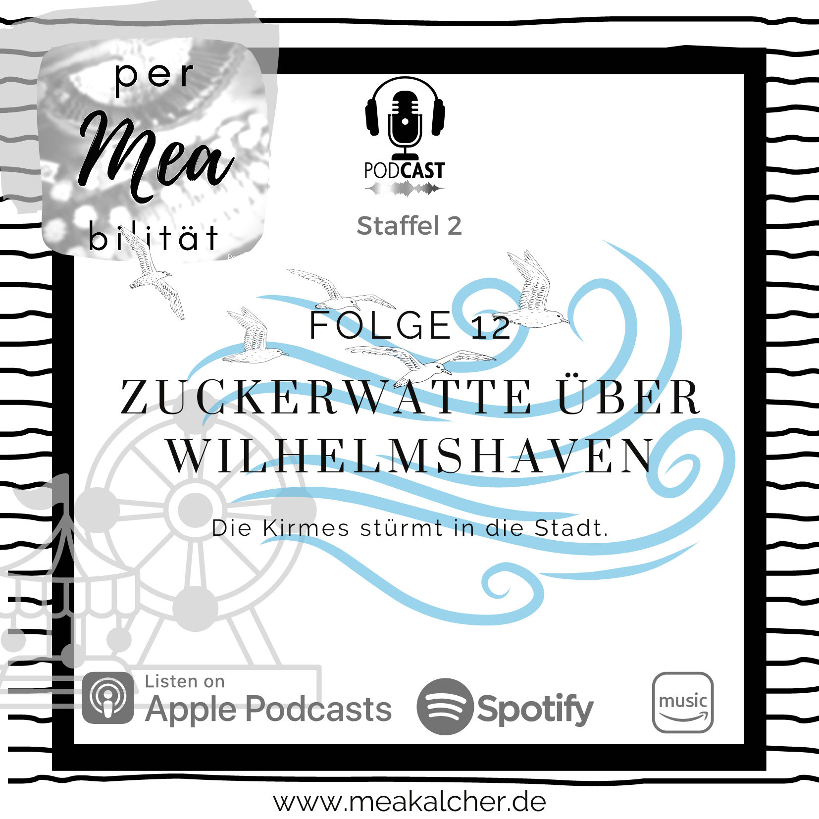 Zuckerwatte über Wilhelmshaven